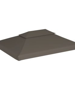 Pokrov za sjenicu s 2 razine 310 g/m² 4 x 3 m smeđe-sivi