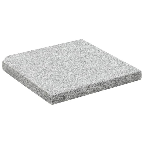 Postolje za suncobran granitno 25 kg četvrtasto sivo