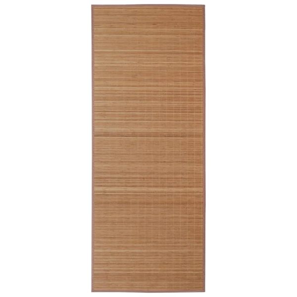 Pravokutni smeđi tepih od bambusa 150 x 200 cm
