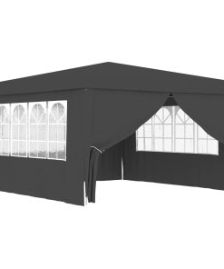 Profesionalni šator za zabave 4 x 4 m antracit 90 g/m²