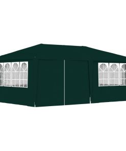 Profesionalni šator za zabave 4 x 6 m zeleni 90 g/m²
