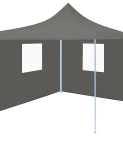 Profesionalni sklopivi šator za zabave 2 x 2 m čelični antracit