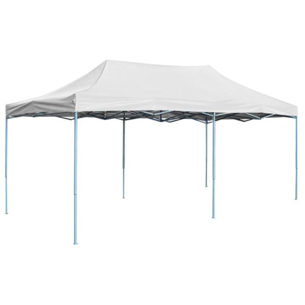 Profesionalni sklopivi šator za zabave 3 x 6 m čelični bijeli