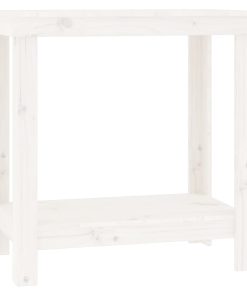 Radni stol bijeli 80 x 50 x 80 cm od masivne borovine