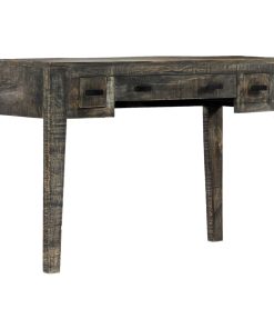 Radni stol crni 110 x 50 x 75 cm od masivnog drva manga