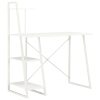 Radni stol s policama bijeli 102 x 50 x 117 cm