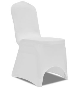 Rastezljiva navlaka za stolice 4 kom Bijela boja