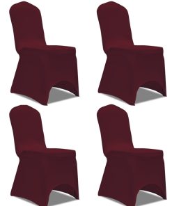 Rastezljiva navlaka za stolice 4 kom Bordo boja