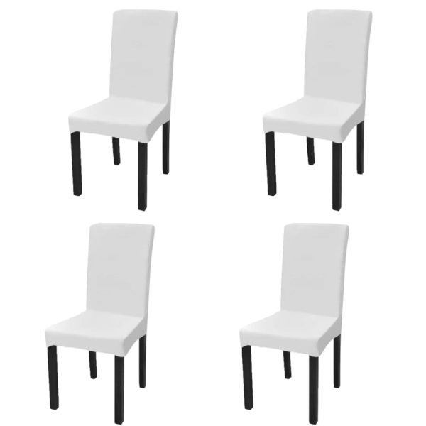 Rastezljive navlake za stolice 4 kom Bijela boja
