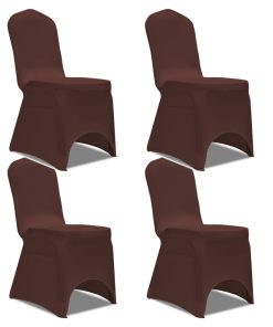 Rastezljive navlake za stolice 4 kom Smeđa boja
