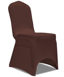 Rastezljive navlake za stolice 6 kom Smeđa boja
