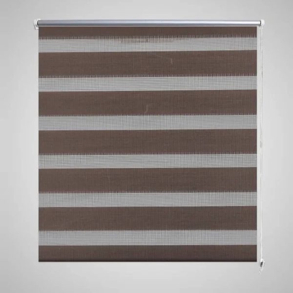 Rolo smeđe zavjese sa zebrastim linijama 40 x 100 cm