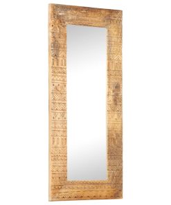 Ručno izrezbareno ogledalo 110 x 50 x 11 cm masivno drvo manga