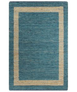 Ručno rađeni tepih od jute plavi 120 x 180 cm