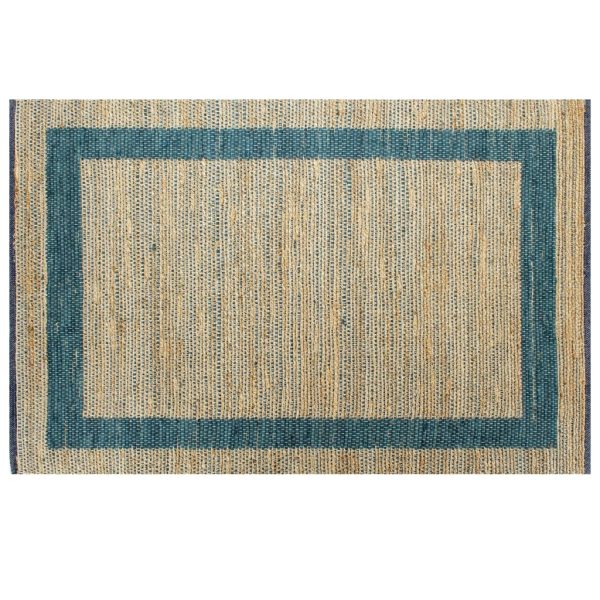Ručno rađeni tepih od jute plavi 80 x 160 cm