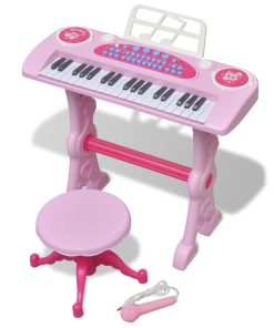 Ružičasta dječja klavijatura s 37 tipki
