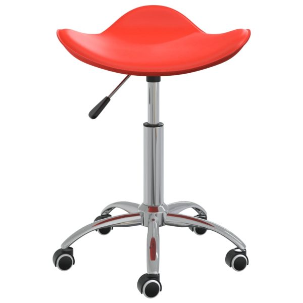 Salonski stolac od umjetne kože crveni