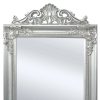 Samostojeće Ogledalo Barokni stil 160x40 cm Srebrna boja