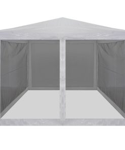 Šator za zabave s 4 mrežasta bočna zida 4 x 3 m