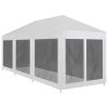 Šator za zabave s 8 mrežastih bočnih zidova 9 x 3 m
