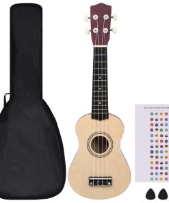 Set dječjeg ukulelea Soprano s torbom boja svijetlog drva 21 "