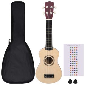 Set dječjeg ukulelea Soprano s torbom boja svijetlog drva 21 "