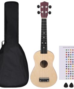 Set dječjeg ukulelea Soprano s torbom boja svijetlog drva 23 "