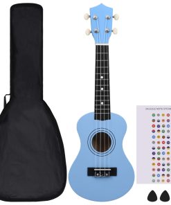 Set dječjeg ukulelea Soprano s torbom svjetloplavi 21 "