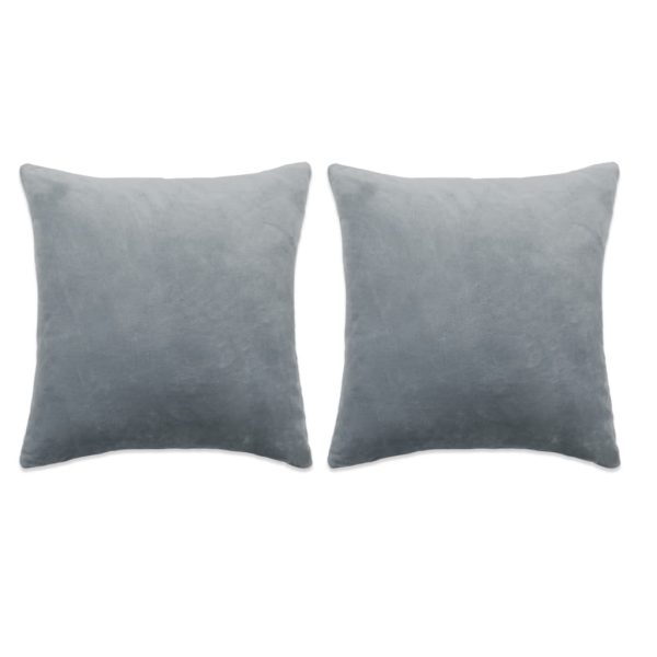 Set jastuka od tkanine 2 kom 45 x 45 cm sivi