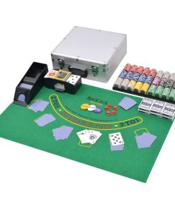 Set za Poker i Blackjack s 600 Laserskih Žetona Aluminijum