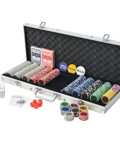 Set za Poker s 500 Laserskih Žetona Aluminijum
