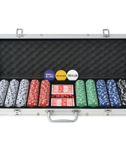 Set za Poker s 500 Žetona Aluminijum