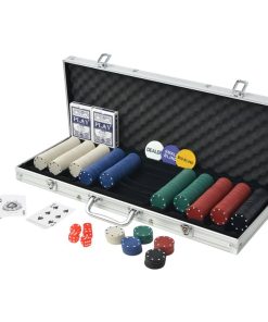 Set za Poker s 500 Žetona Aluminijum