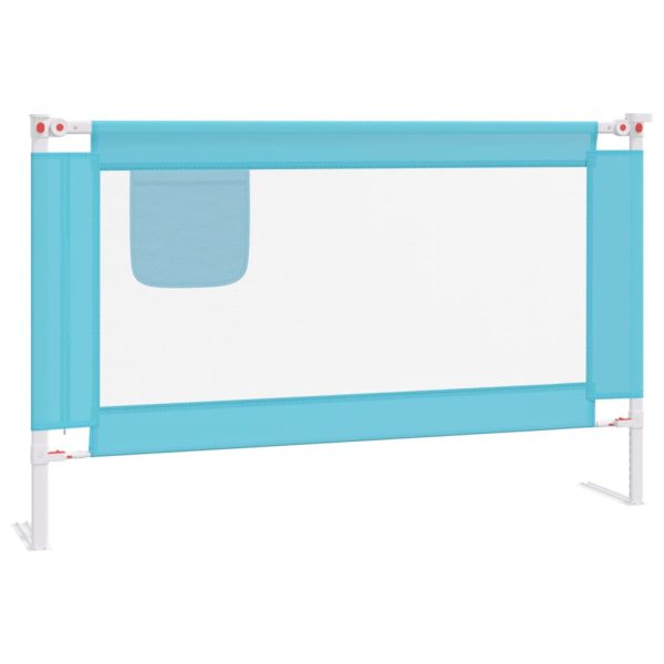 Sigurnosna ograda za dječji krevet plava 120 x 25 cm od tkanine