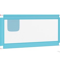 Sigurnosna ograda za dječji krevet plava 140 x 25 cm od tkanine