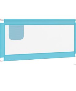 Sigurnosna ograda za dječji krevet plava 150 x 25 cm od tkanine