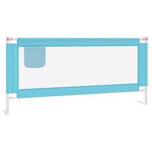 Sigurnosna ograda za dječji krevet plava 200 x 25 cm od tkanine