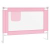 Sigurnosna ograda za dječji krevet ružičasta 90 x 25 cm tkanina