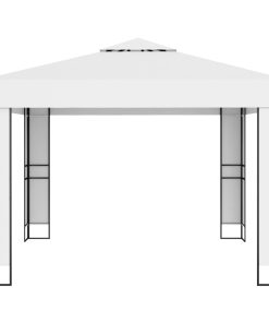 Sjenica s dvostrukim krovom 3 x 3 m bijela