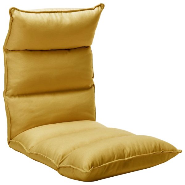 Sklopiva podna stolica od tkanine boja senfa