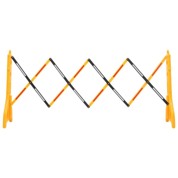 Sklopiva prometna barijera žuto-crna 250 x 38 x 96 cm