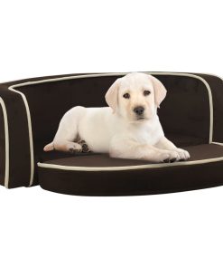 Sklopiva sofa za pse smeđa 73x67x26 cm plišana perivi jastuk