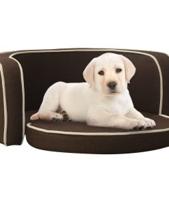 Sklopiva sofa za pse smeđa 76 x 71 x 30 cm platno perivi jastuk