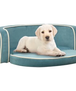 Sklopiva sofa za pse tirkizna 73x67x26 cm plišana perivi jastuk