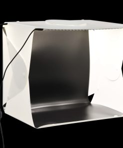 Sklopiva studijska LED rasvjetna kutija 40 x 34 x 37 cm bijela