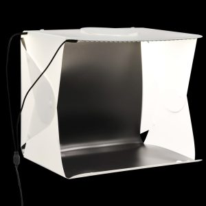 Sklopiva studijska LED rasvjetna kutija 40 x 34 x 37 cm bijela