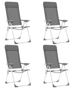 Sklopive stolice za kampiranje 4 kom zelene aluminijske