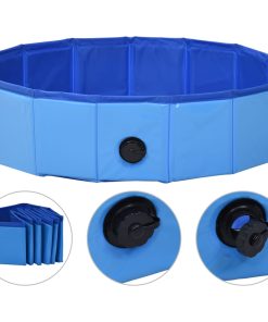 Sklopivi bazen za pse plavi 80 x 20 cm PVC