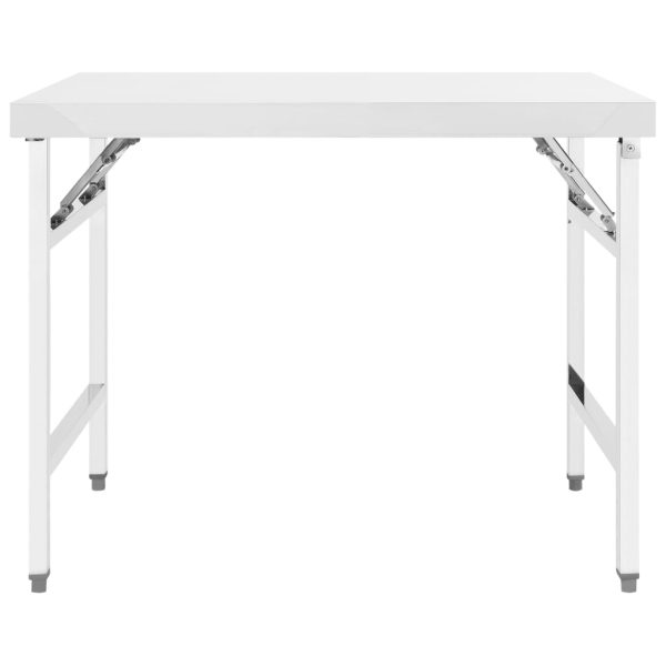 Sklopivi kuhinjski radni stol 100 x 60 x 80 cm nehrđajući čelik