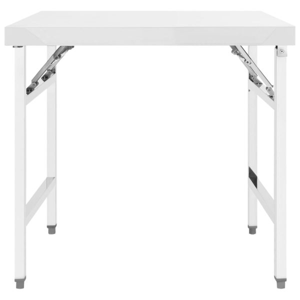 Sklopivi kuhinjski radni stol 85 x 60 x 80 cm nehrđajući čelik